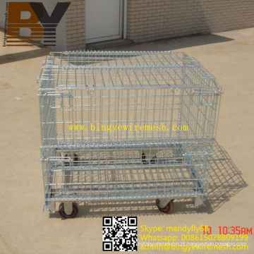 Caixa de armazenamento de gaiola Metal Rock Wire Mesh Roll Container